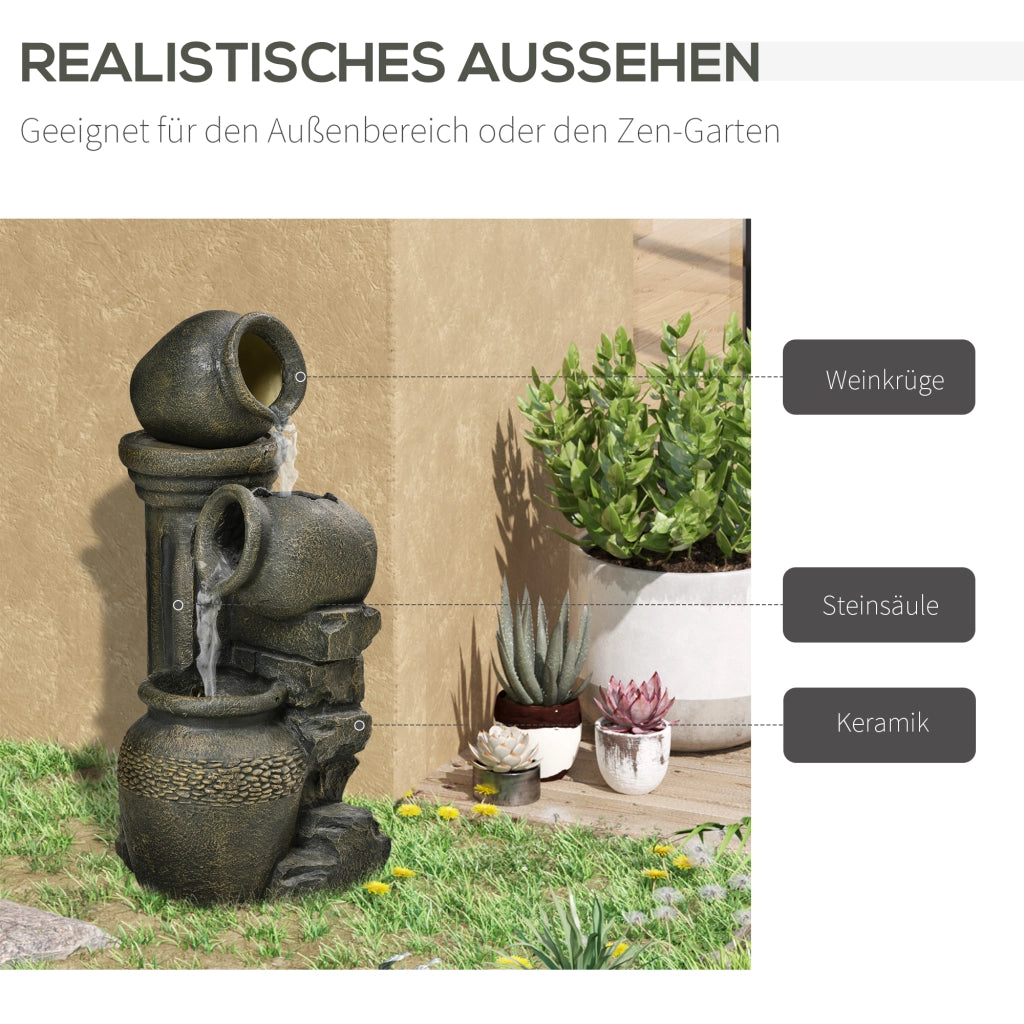 Fontana da Giardino ¨C zephmum ¨C Grigio 25x24x60 cm