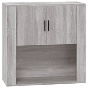 Pratico mobile contenitore a parete 80 x 33 x 80 cm realizzato in legno composito Sonoma grigio 02_0048279