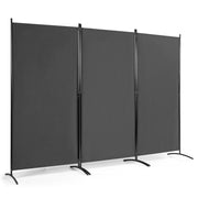 Divisore con 3 pannelli per casa ufficio, Separatore pieghevole con cardini durevoli 260x183cm Grigio-Separ¨¨