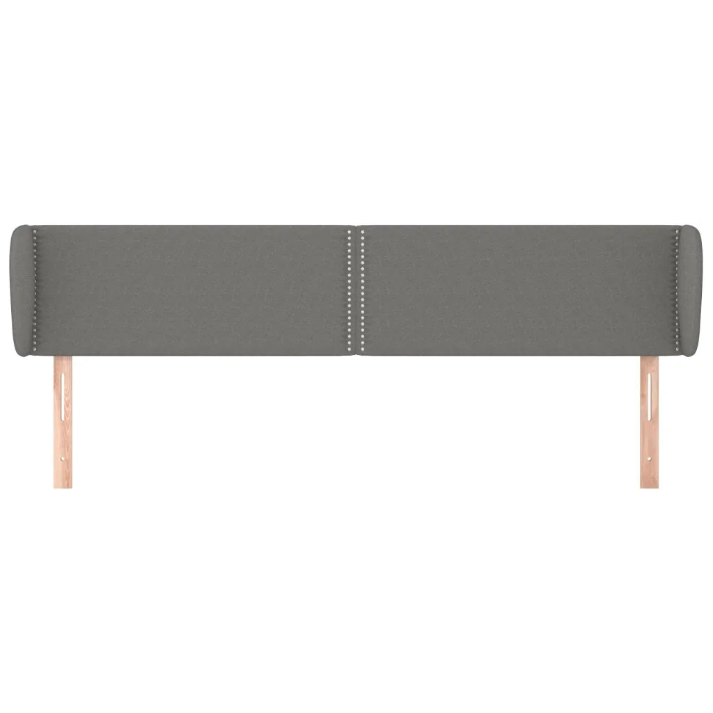 Testiera ad Orecchio Grigio Scuro 203x23x78/88 cm in Tessuto 3117027
