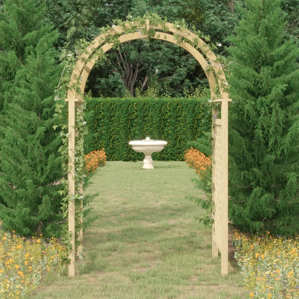 Arco con Traliccio 141x97x243 cm in Legno di Pino Impregnato cod mxl 69034