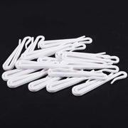 Trade Shop - Set Ganci Per Tende A Pieghe Regolabile In Plastica Bianche Lungo 75 Mm Casa Bagno 87354 -