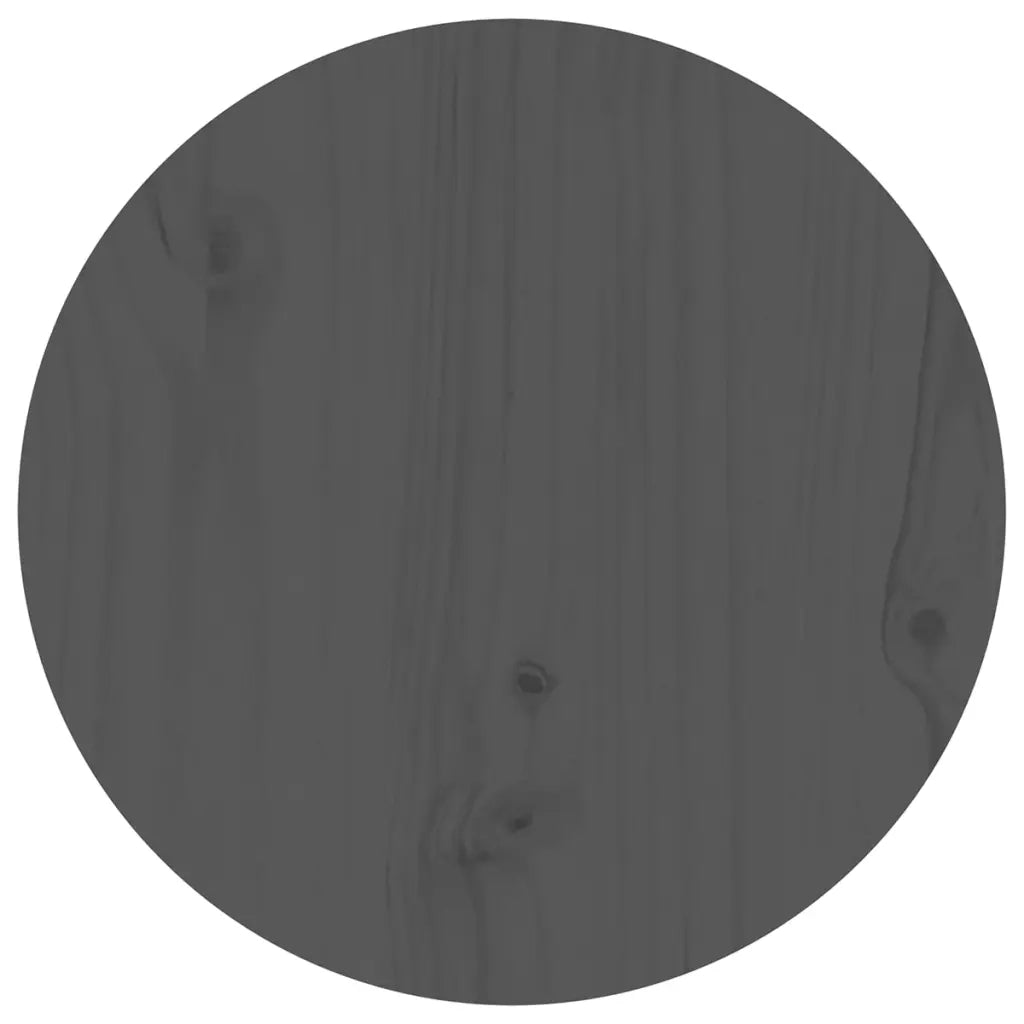 Tavolino da Salotto Grigio Ã˜ 40x60 cm in Legno Massello di Pino cod mxl 24971