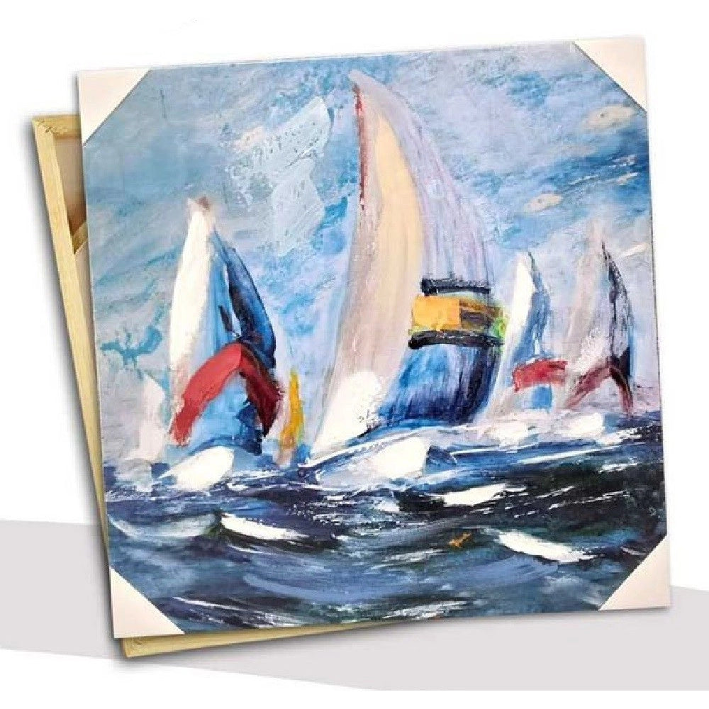 Trade Shop - Quadro Quadretto Decorativo 60x60x2,5 Cm Tela Su Legno Deluxe Decori Ass. 806827 -