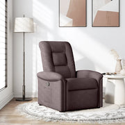 Divano Sedia-Poltrona Reclinabile Marrone Scuro in Tessuto 231367