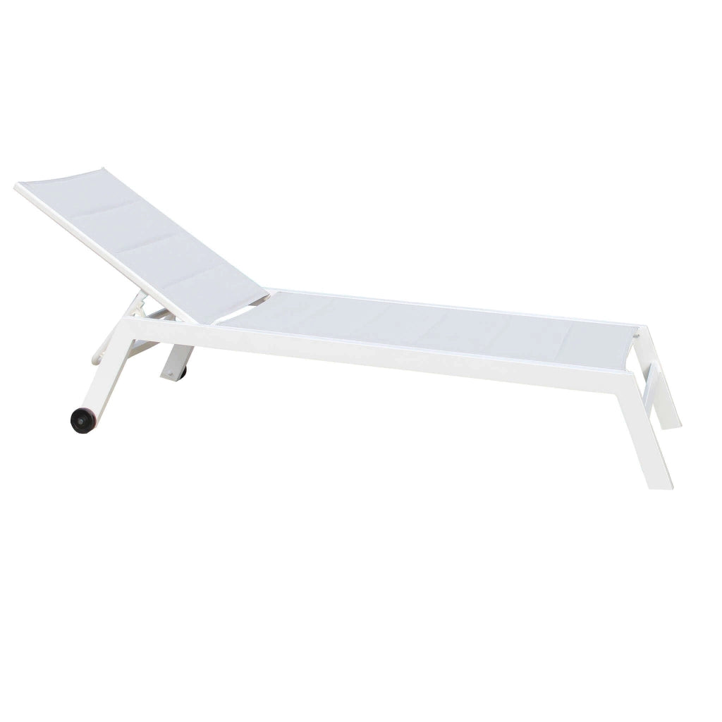 Lettino prendisole da Giardino in Alluminio Textilene cm 198x61x95 - DAVID