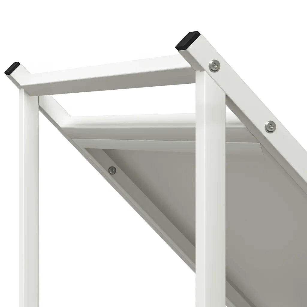 Rastrelliera per Legna da Ardere Bianca 70x43x34,5 cm 864174