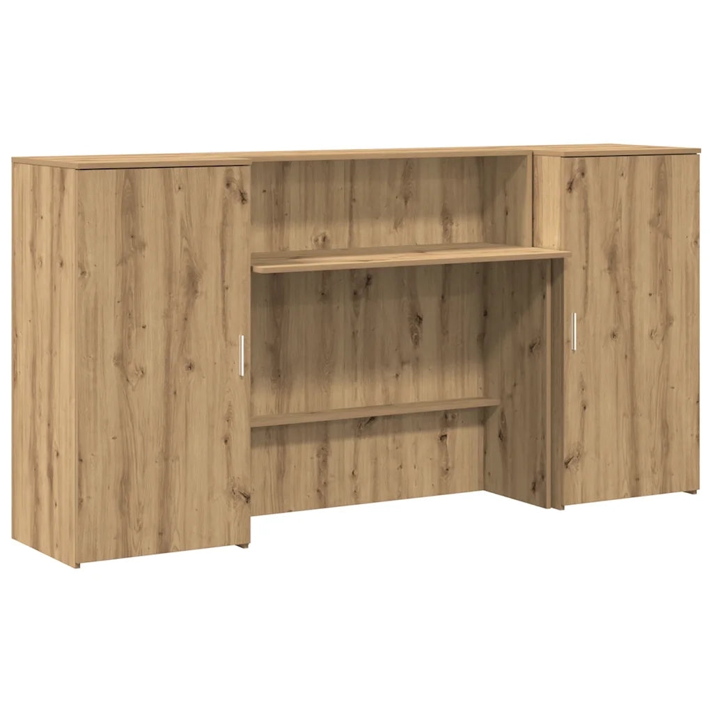 Banco Reception Rovere Artigianale 200x50x103,5cm in Truciolato 3324222