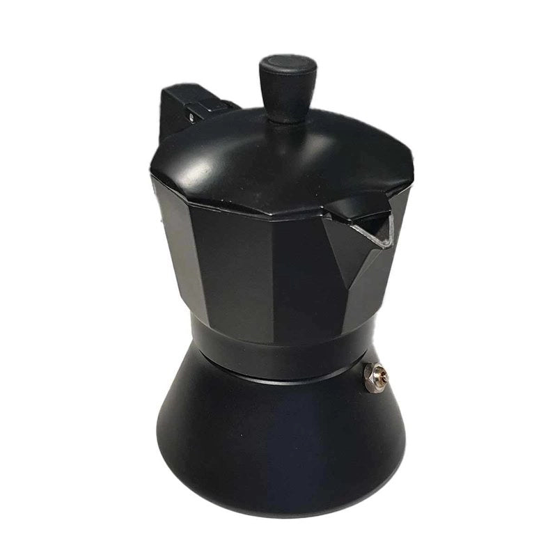 Caffettiera Moka in Alluminio Antiscivolo e Resistente Adatta a Tutti i Tipi di Piano Cottura Escluso Piano ad Induzione 6 Tazze Nero