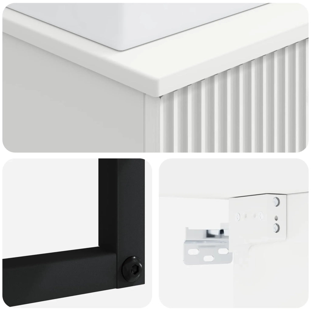 Lavabo da Parete Bianco Lucido 40 x 41 x 39 cm