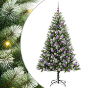 Albero di Natale Artificiale a Cerniera-Albero Natalizio con neve fioccata 974900