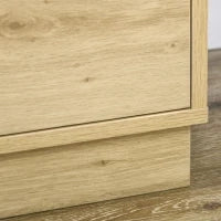 Cassettiera Design Bohémien in Rattan con 4 Cassetti, Mobile Guardaroba per Soggiorno, Corridoio, Ingresso, Legno Naturale