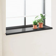 Soglia della Finestra Nero con Venature del Legno PVC