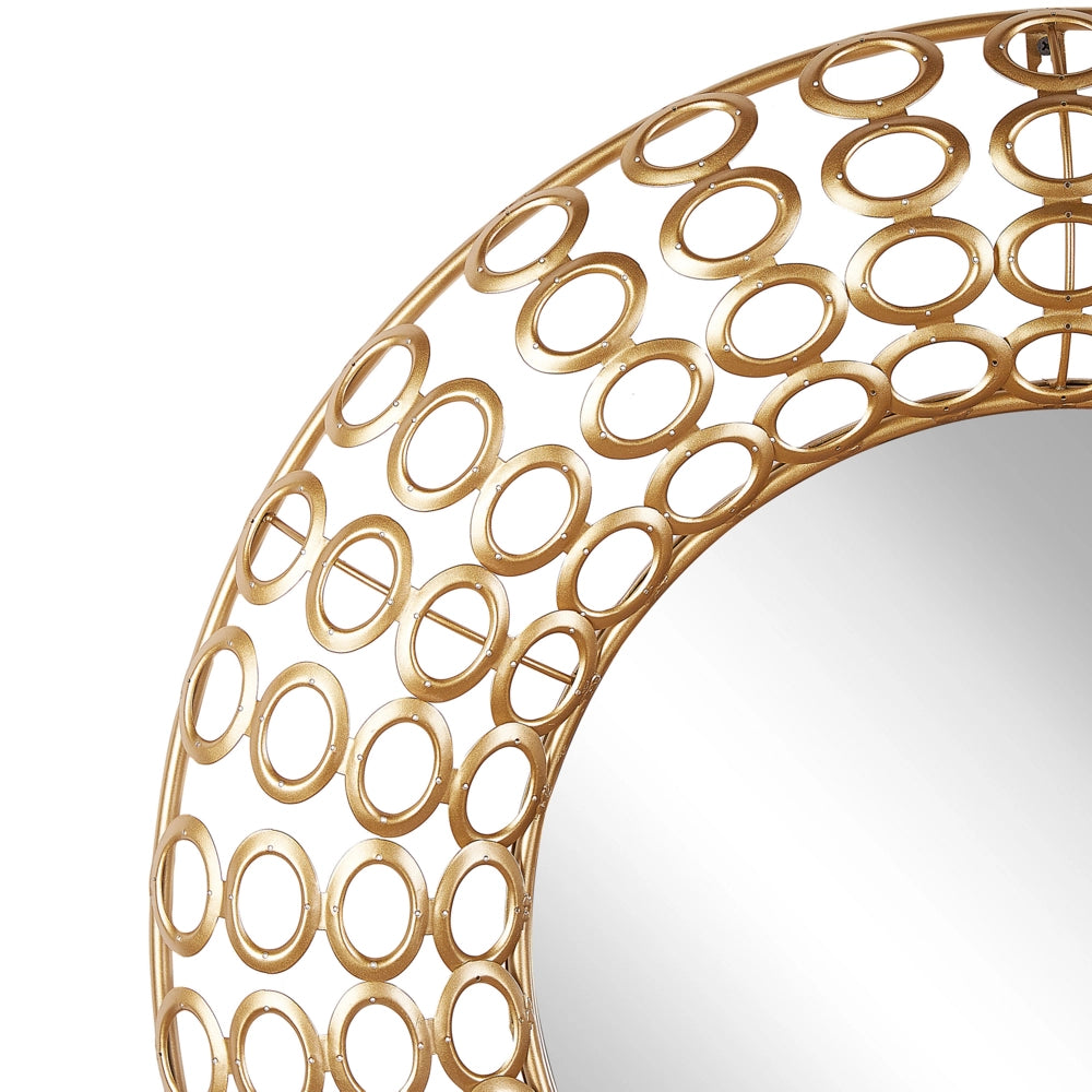 Specchio da parete ovale dorato ø 80 cm arte da parete Decor Soggiorno in stile eclettico