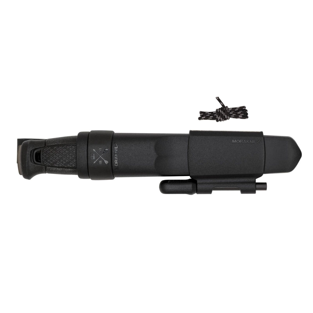 Morakniv 13915 Garberg Coltello da Caccia in Acciaio al Carbonio con Kit di Sopravvivenza colore Nero