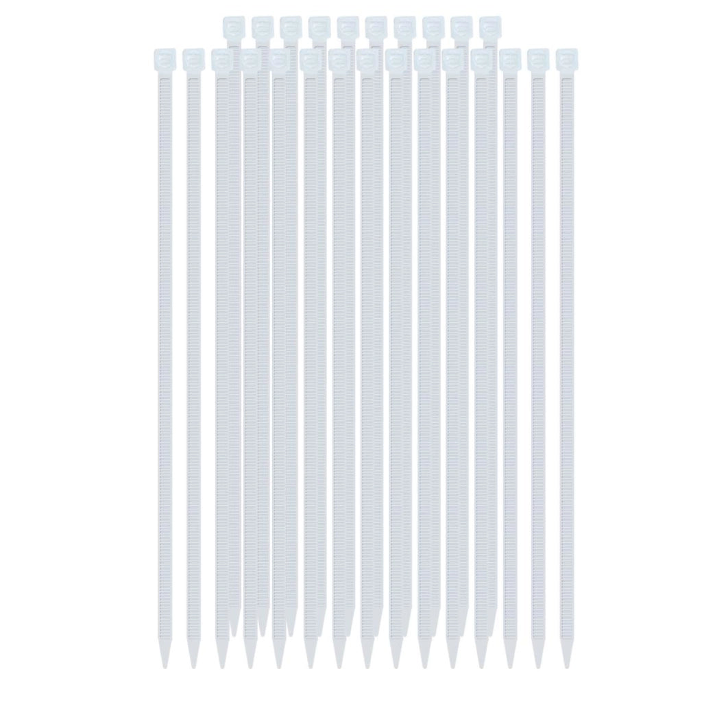 Fascette Stringicavo Autobloccanti 3,6 × 300 mm 25 Pezzi in Nylon Bianco Avizar