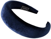 Banda per Capelli in Pelle di Velluto Blu Scuro - Accessorio per Capelli Vintage per Donne - Banda per Capelli Antiscivolo per Ogni Occasione