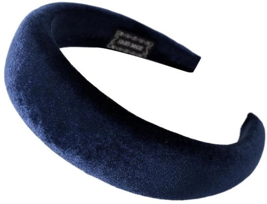 Banda per Capelli in Pelle di Velluto Blu Scuro - Accessorio per Capelli Vintage per Donne - Banda per Capelli Antiscivolo per Ogni Occasione