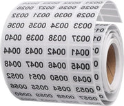 Etichette numeriche per inventario etichette numerate consecutive etichette acqua resistenti per inventario - set di 2100 - etichette per azienda - 0,39 x 0,75 pollici
