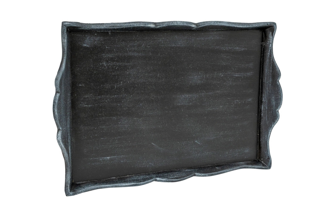 Biscottini Vassoio in legno finitura nera Made in Italy