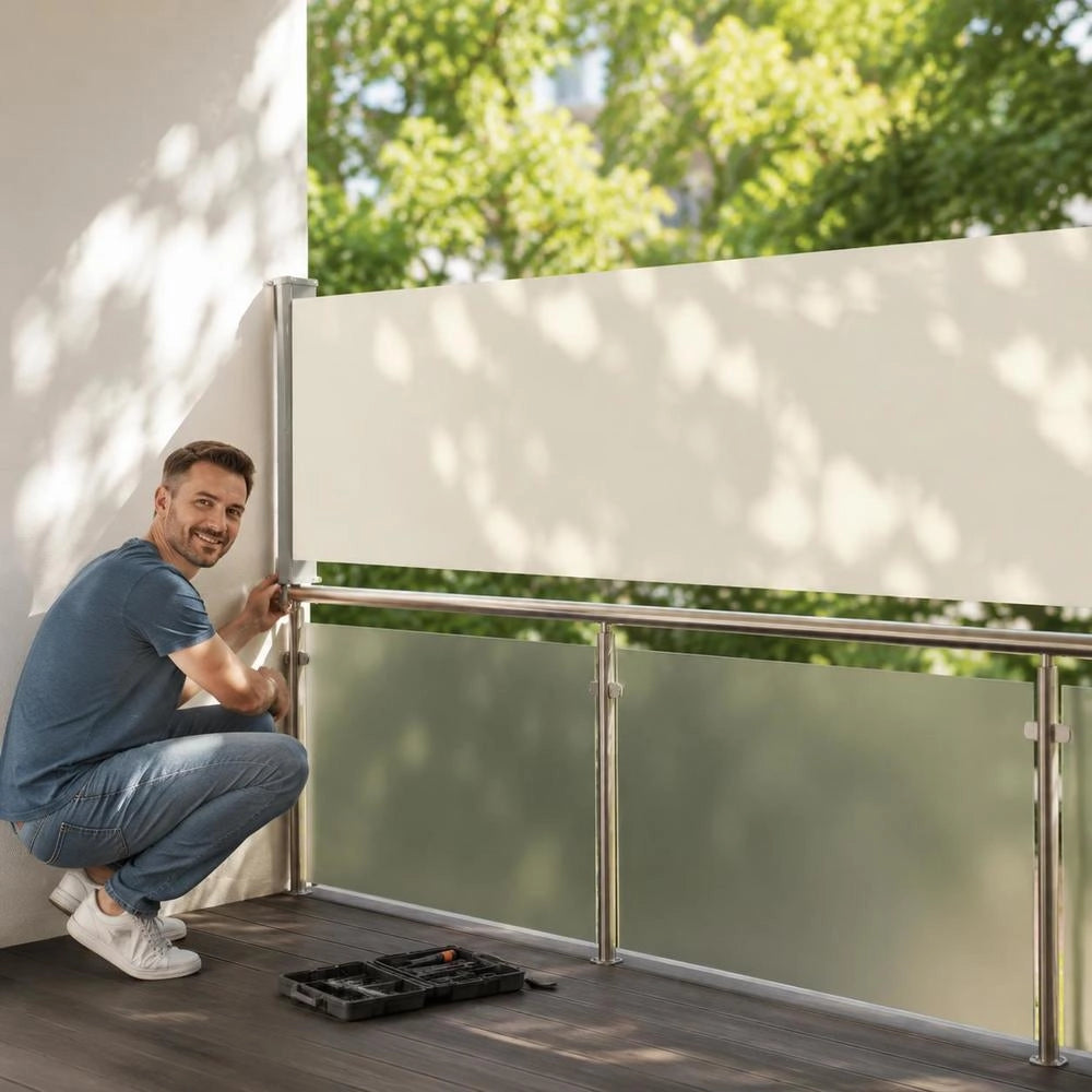 Extendable Side Awning 100 X 300 Cm Cream