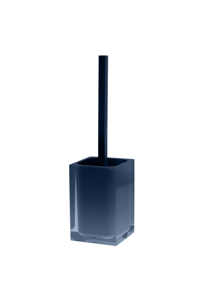 Scopino WC d'appoggio con ciuffo in setole linea Rainbow Gedy RA33 Blu Petrolio
