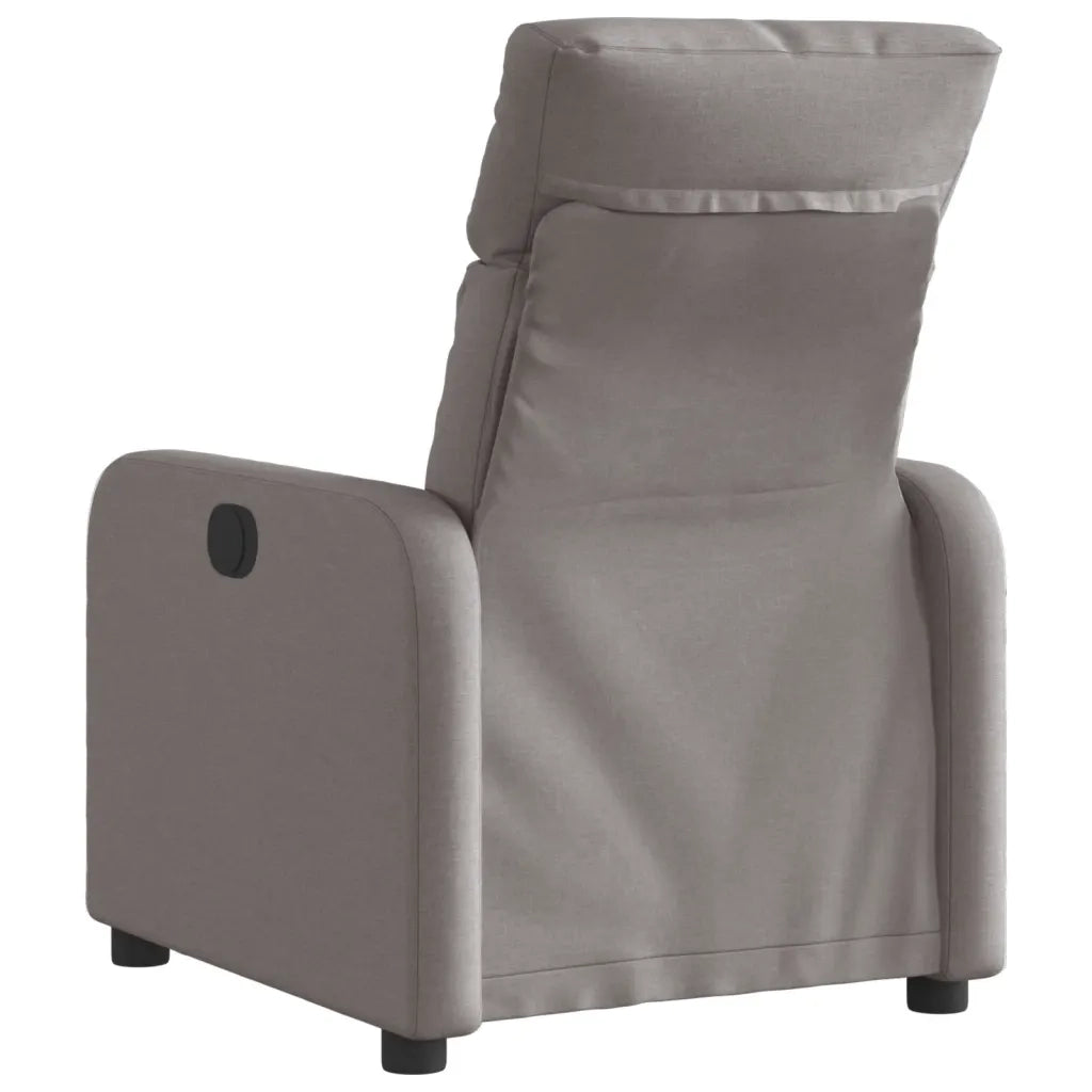Poltrona | Sedia Relax Elettrica Reclinabile Tortora in Tessuto