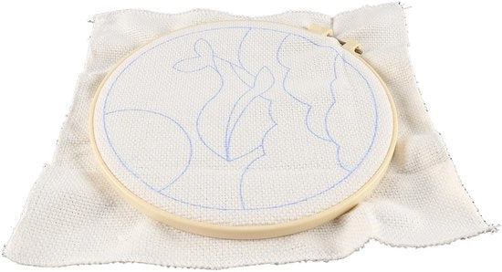 Pacchetto di inizio per la ricamo a maglia - Set di punterelle - Punterella da ricamo 20 cm - Filo di cotone - Manuale di istruzioni - Disegno multifunzionale - Set di punterelle per ricamo