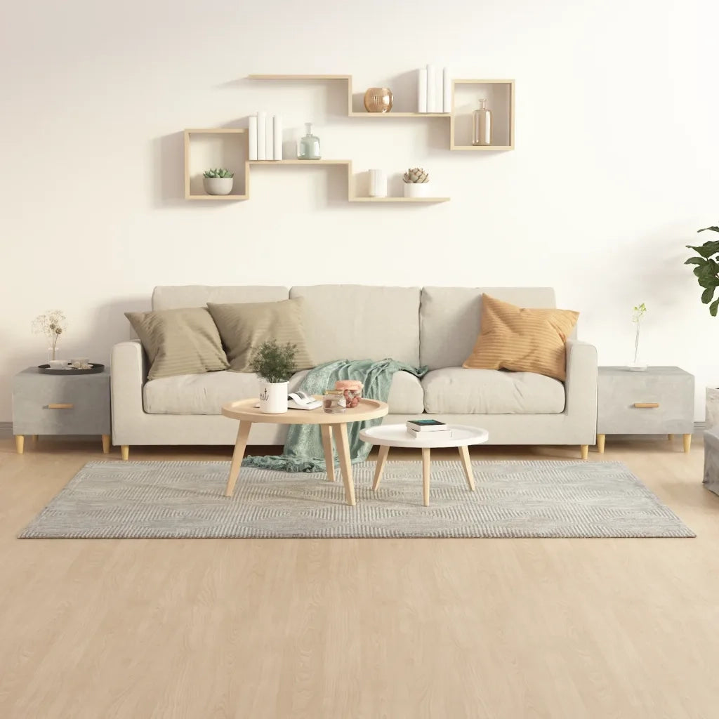 2 pz Tavolini salotto | Tavolino da caff¨¨ | Tavolino da Soggiorno Grigio Cemento 50x50x40 Legno Multistrato