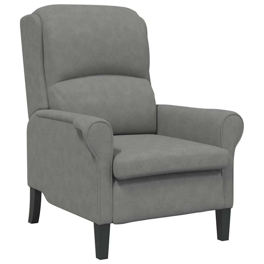 Poltrona-Divano Sedia-Poltroncina Grigio scuro 76 x 94 x 102 cm Microfibra