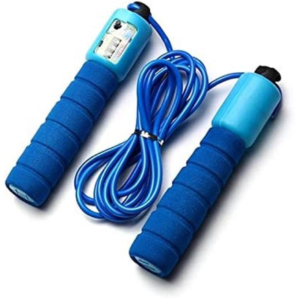 Trade Shop - Corda Da Salto Professionale Crossfit Maniglia Antiscivolo Auto Conteggio -