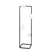 Piantana Industrial-Minimal Angolo Metallo Nero 5 Luci G9 3W 3000K Luce Calda