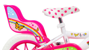 Bicicletta per Bambina 12" 1 Freno Gomme in EVA Unicorno Bianca/Rosa