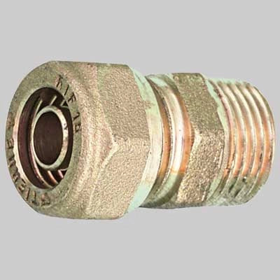 RACCORDO DIRITTO MASCHIO PER TUBO COBRAPEX  1/2 x 15 S. 2,5     TIEMME