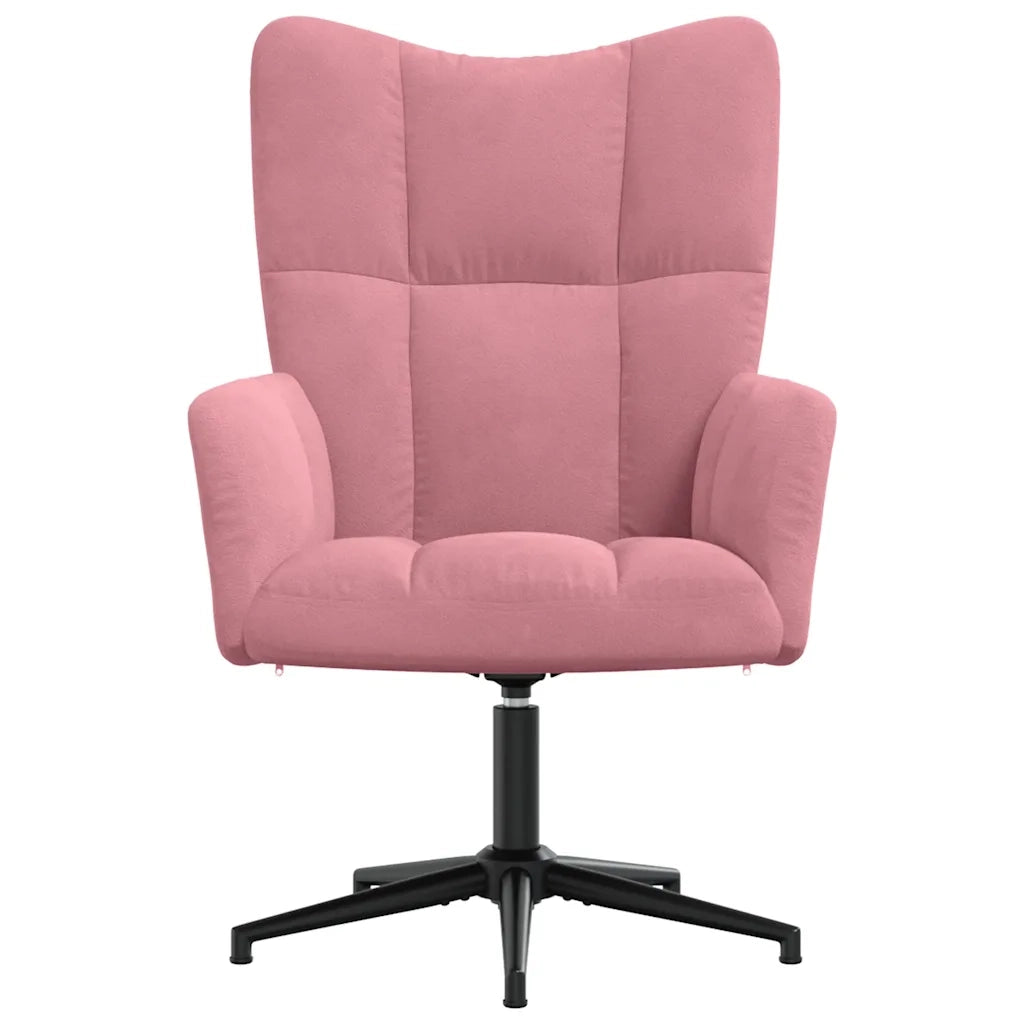 Poltrona | Sedia Relax Rosa in Velluto