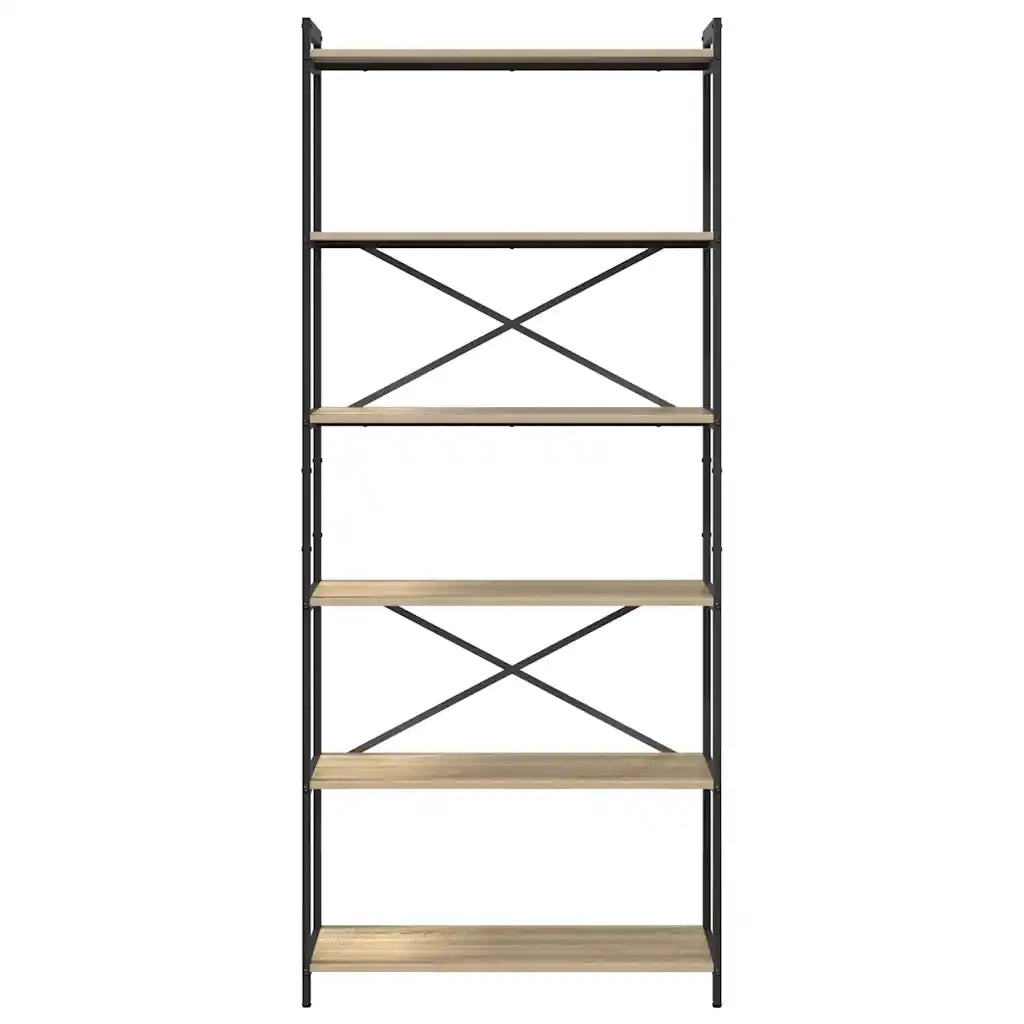 vidaXL Libreria rovere sonoma 80 x 30 x 188 cm Legno multistrato