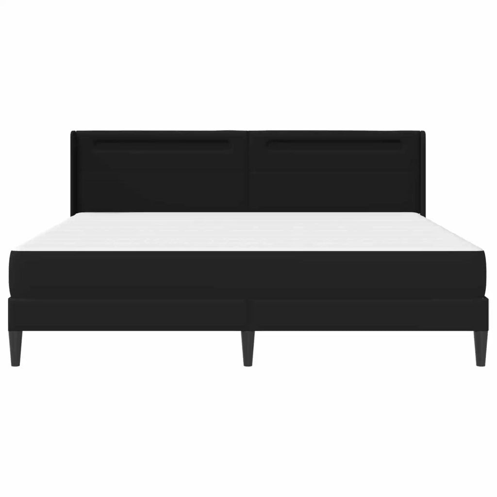 Struttura letto con materasso Nero 200 x 200 cm Similpelle 3414922