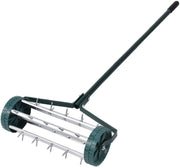 Aeratore per Prato a Rullo, Scarificatore per Prato Giardino con Ruote e Manico