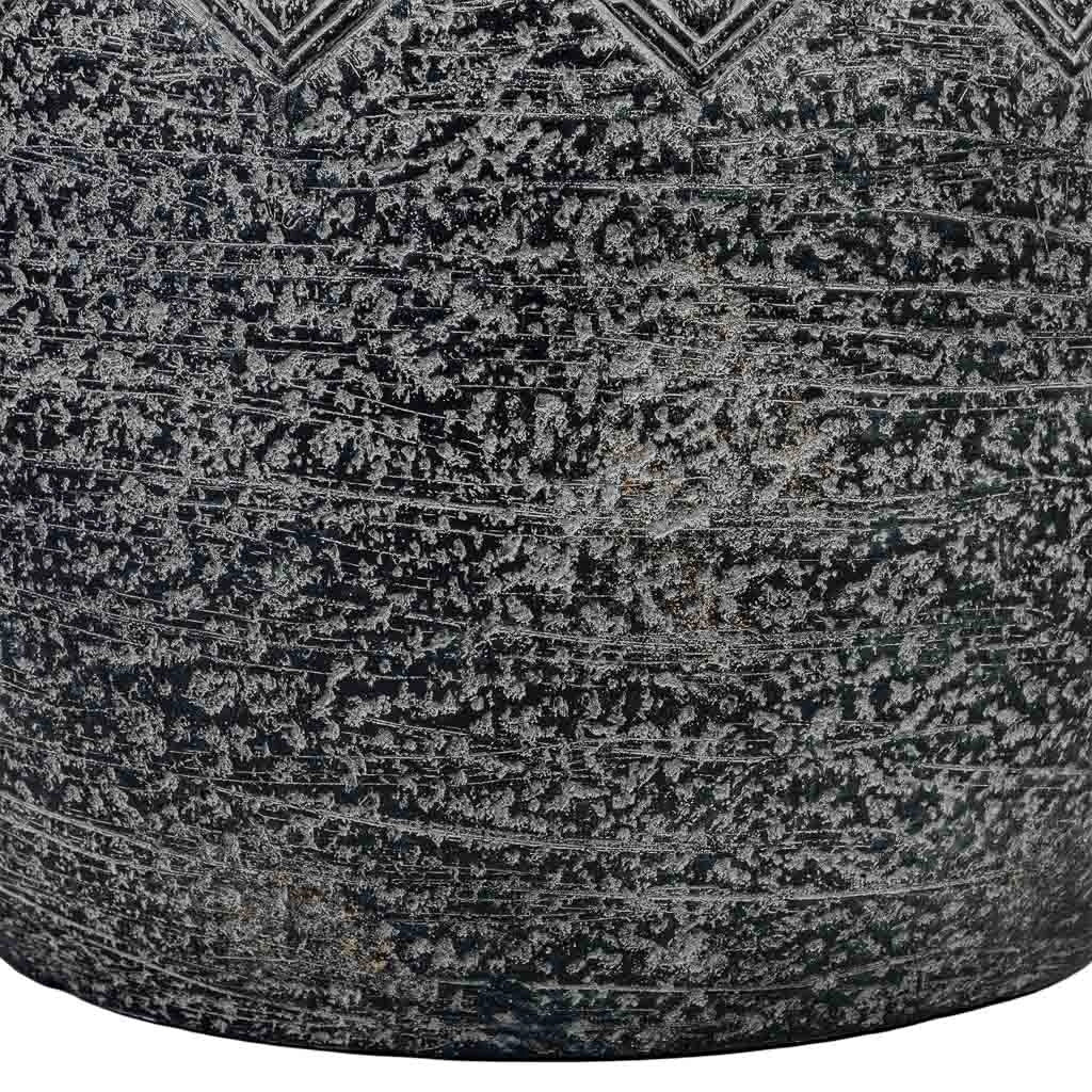 Vaso in fibra di vetro grigio 43,5x43,5x40 cm