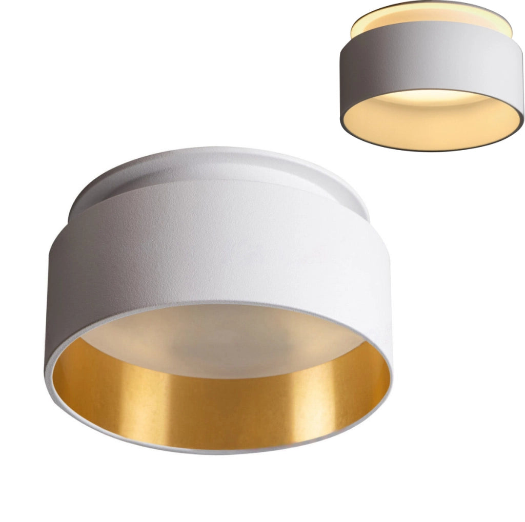 Faretto incasso Kanlux GOVIK bianco oro orientabile GU10/GX5.3