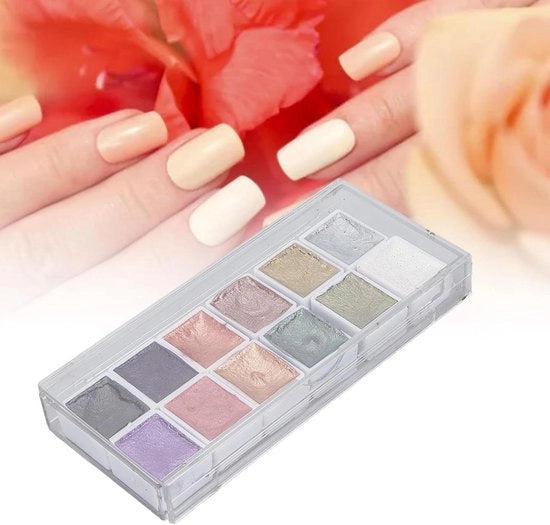 Acquaragia per unghie liscia con glitter - pigmento trasportabile per uso casalingo e salon - decorazione per manicure DIY per principianti - per giovani donne.
