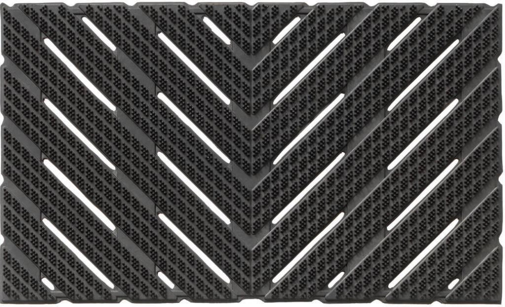 Tappeto Zerbino in Gomma Naturale Drenante Arrow 45 x 75 cm