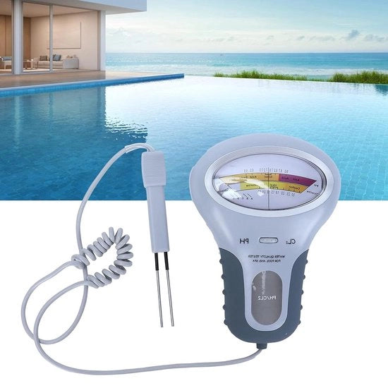 Dispositivo di test 2 in 1 per pH e cloro livello CL2 - Misuratore per la qualità dell'acqua per bagni a bagno.