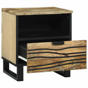 Comodino | Armadio da Notte | Mobiletto da notte Naturale 40 x 33 x 46 cm Legno ingegnerizzato
