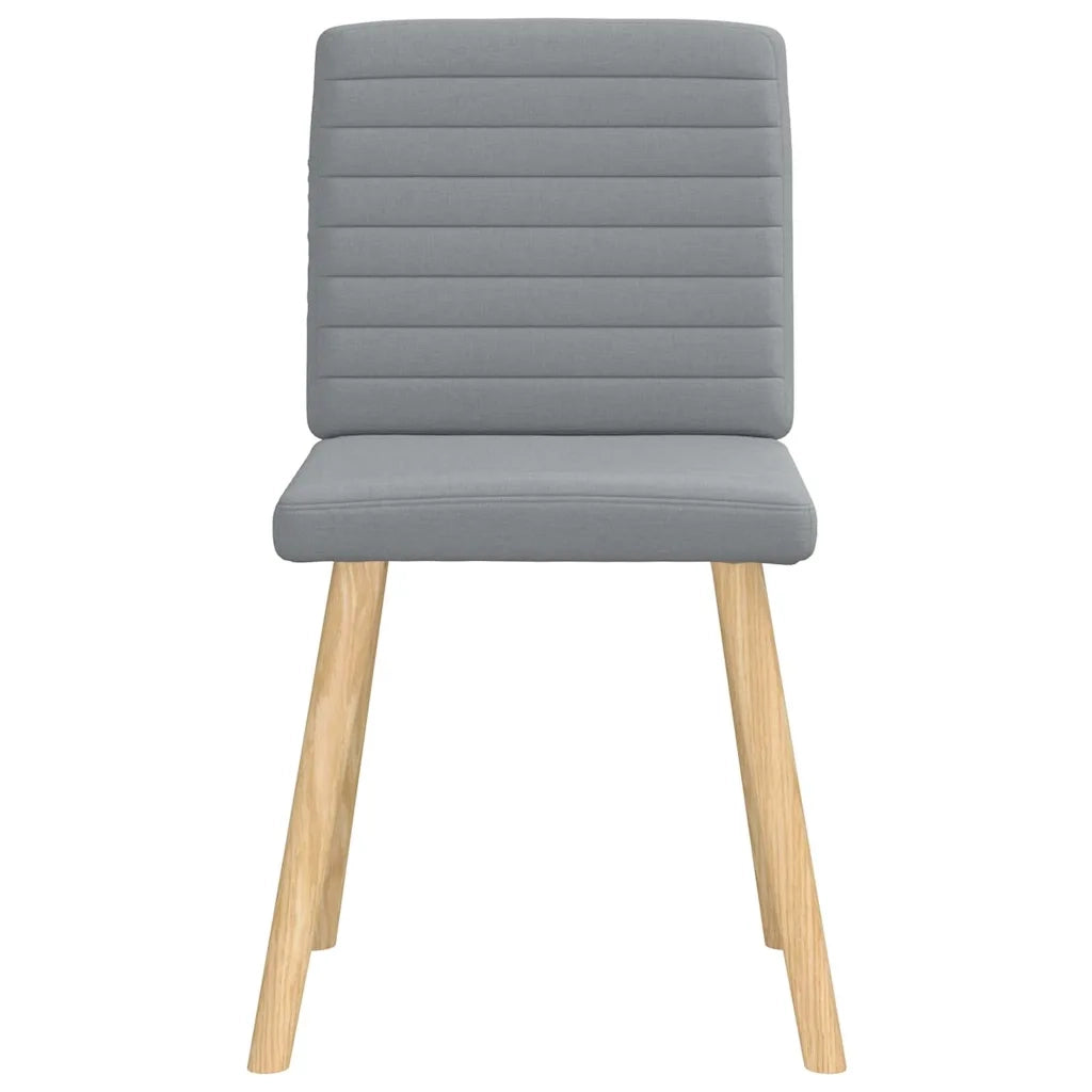 Sedie da Pranzo 4 pz Grigio Chiaro in Tessuto 3315274