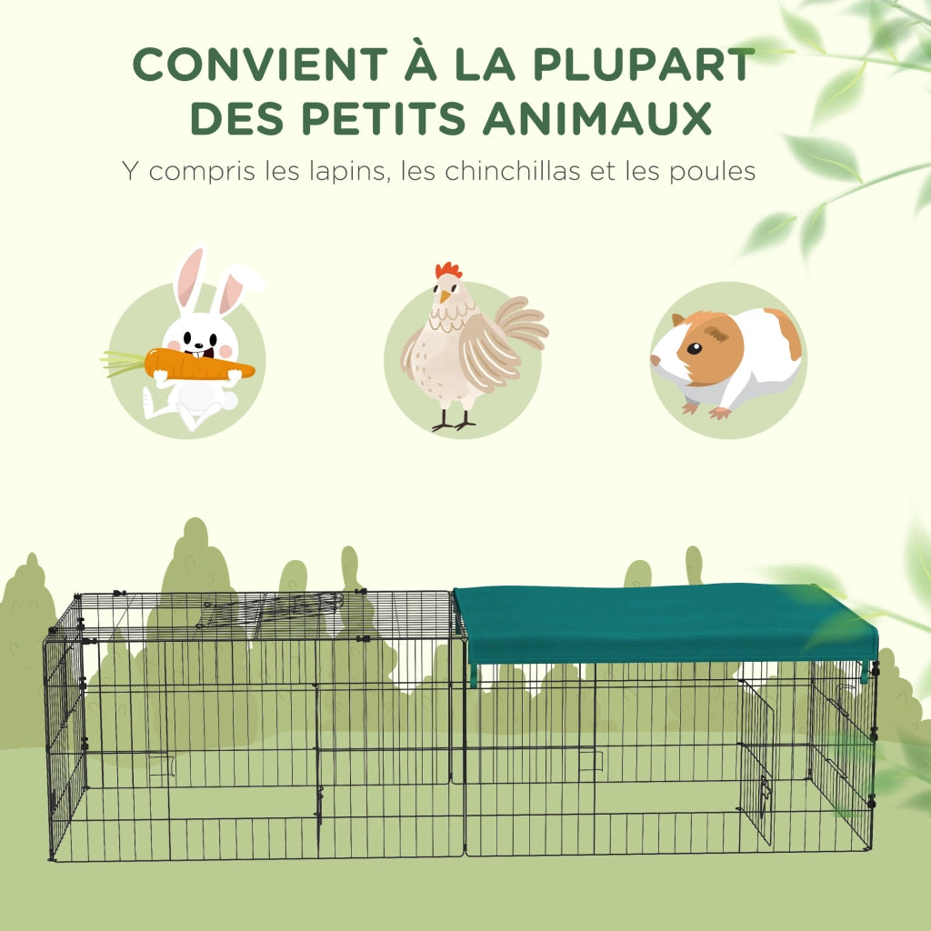 Recinto per animali modulabile ¨C zephmum ¨C verde 185x75x50 cm