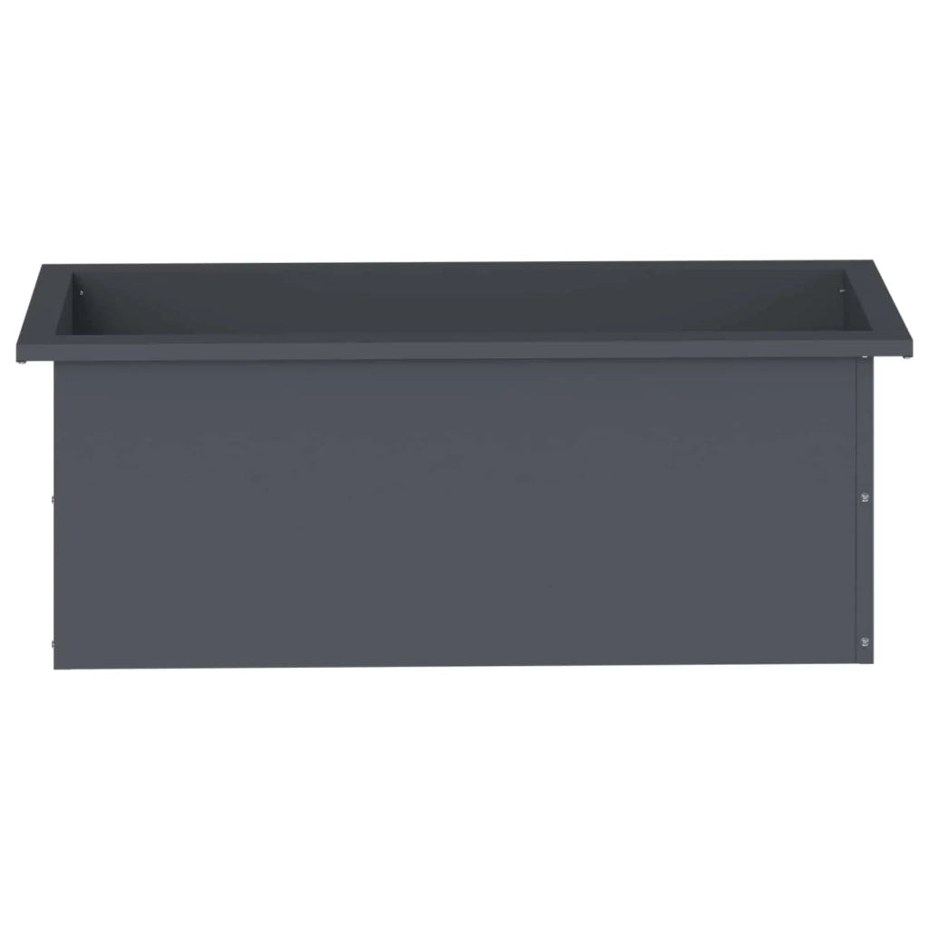 Fioriera da giardino con LED Antracite 30 x 80 x 30 cm Acciaio 8008102