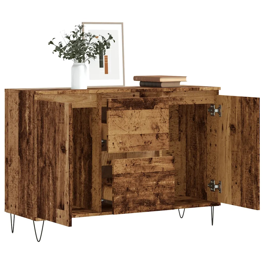 Credenza-Buffet-Armadio da cucina Legno Antico 101,5x35x70 cm in Legno Multistrato 467186