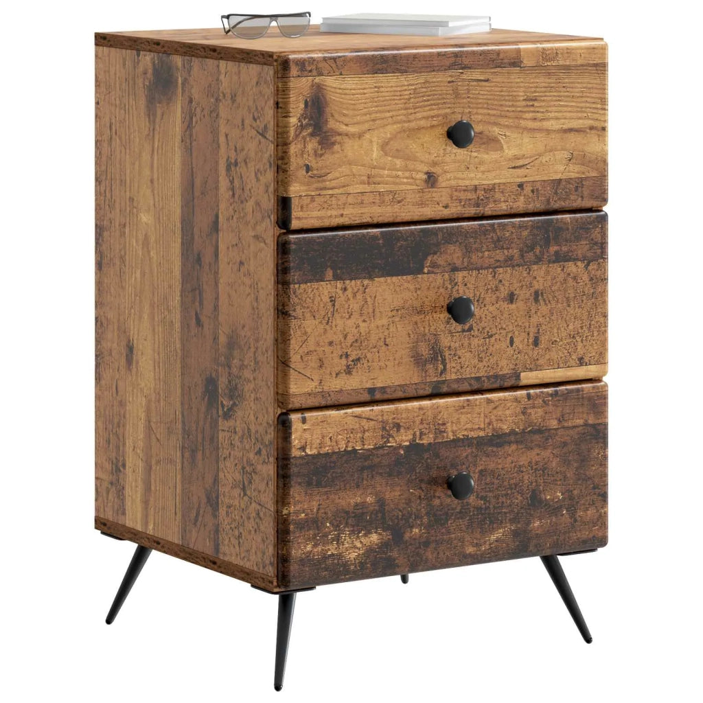 Armadio da Notte con cassetto Legno antico 43 x 41 x 66,5 cm 895483