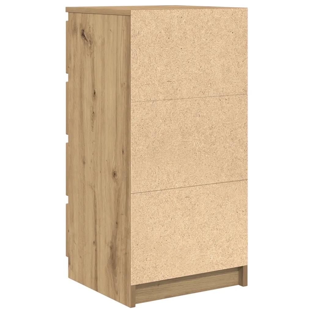 Credenza Rovere Artigianale 37,5x35x76 cm in Legno Multistrato